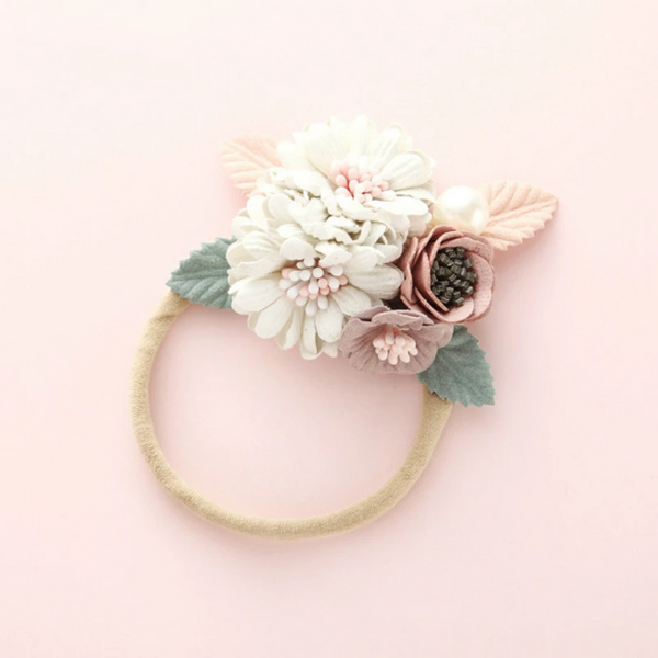 Flower Crown Nylon Headband for Baby Girl