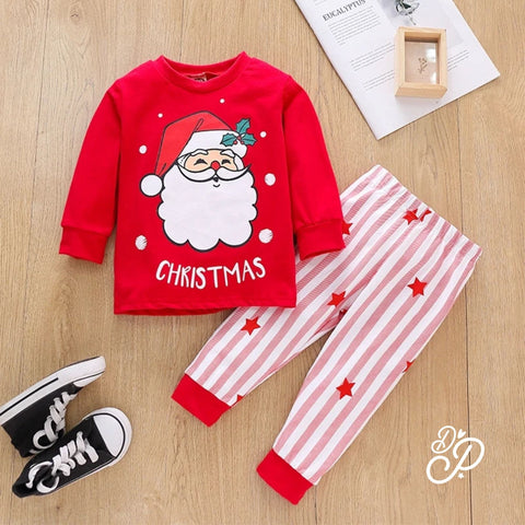 Cute Santa Claus Unisex Toddlers Pajamas
