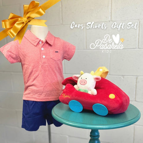 Cute Casual Solid Colors Cars Outfit Gift Set for Toddler Boy (12 months)