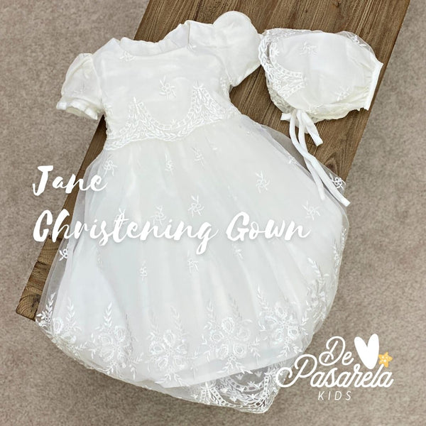 Grace - Christening Gown with Bonnet
