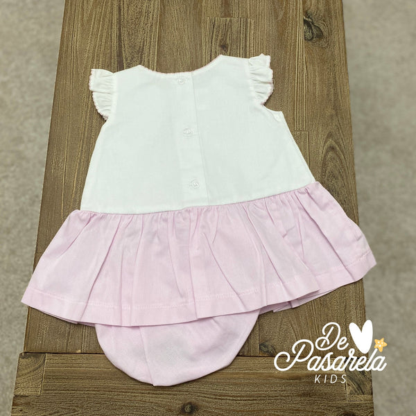 Pink Hearts Dress for Baby Girl