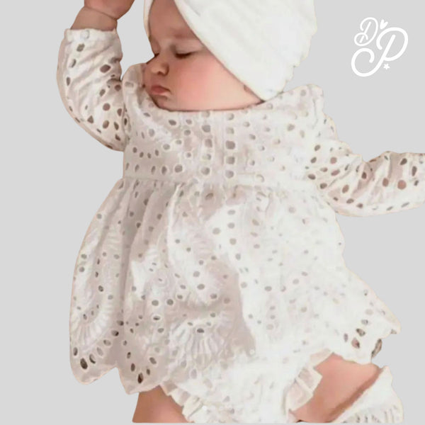 Embroidered Cotton - Stella Outfit for Baby Girl