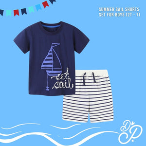 Sailboat Shorts Set for Boys