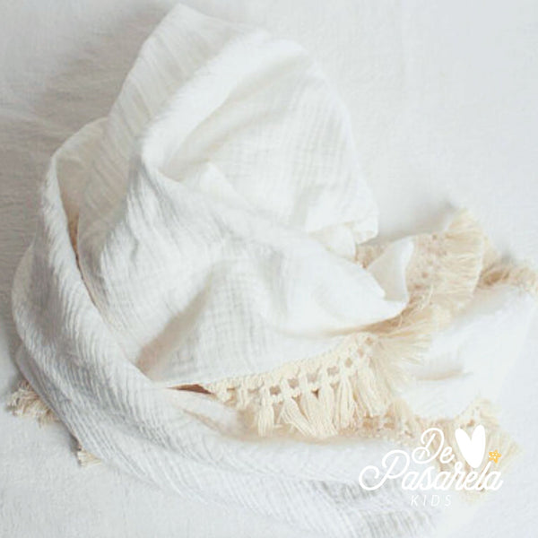 Tassel Muslin Cotton Baby Blanket